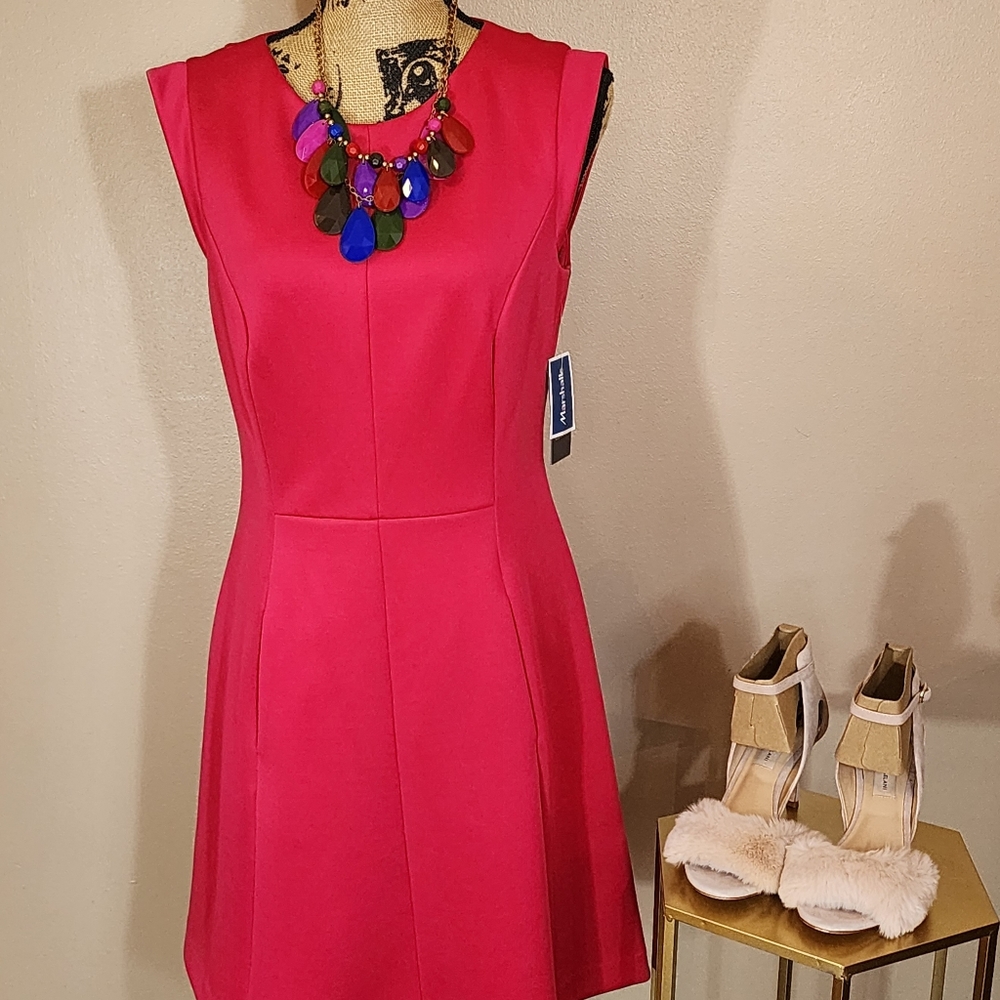 Vince Camuto Hot pink dress: size 8.